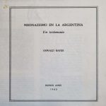 Comentario. Neonazismo en Argentina, un testimonio.