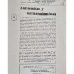 Nuestra Vida Año 1 N° 22. Antisemitas y antisarmientistas