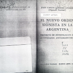 El nuevo orden sionista en Argentina. Proyecto de investigación de actividades antiargentinas. Capítulos 5 al 8.