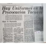 Hay uniformes en la provocación Tacuara.