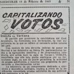 Noticias Gráficas. Capitalizando votos. UDELPA vs Tacuara