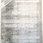 Informativo Edición Especial Año XXI N° 110. Publicación editada por la D.A.I.A. Delegación de Asociaciones Israelitas Argentinas.